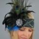 Bridal Headband Kentucky Derby Headband Wedding Accessory Peacock Feather Headband