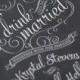 Chalkboard Wedding Invitations - vintage chic, rustic chic, hand drawn cafe poster invitation, Jack Daniels Invitation SAMPLE