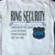 Personalized RING SECURITY ring bearer t-shirt or onesie wedding getting married bride groom