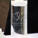 Personalized "Cylinder Memorial Floating Candle" Double Heart logo