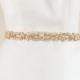 Gold and opal bridal sash, rhinestone encrusted sash, Style sash R23  (Made to Order)
