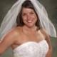 Short Wedding Veil Tulle Shoulder Length Bridal Veil 22 inch Short Veils White Ivory Veils Diamond White Veils