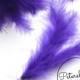 6 Stems of Wired Fluffy Marabou Feathers for Fascinators & Wedding Bouquets (18 feathers) - Purple