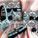 Madison Damask Wedding Ring Pillow Basket Guest Book Garters - Aqua Blue and  Damask Weddings Ceremony Decor
