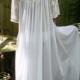 White Bridal Romance Full Swing Nightgown Lace Sleeves Bridal Lingerie Wedding Sleepwear Honeymoon Cruise Spa Holiday