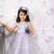 Flower Girl Dress Silver Sequin Dress, Special Occasion dress, Wedding Dress Size 2T- 14 (ets0155sv)