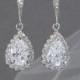 Crystal Bridal earrings  Wedding jewelry Swarovski Crystal Wedding earrings Bridal jewelry, Ariel Drop Earrings