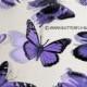 3D Butterflies in Lilac Pastel Light Purple Lavender 12x