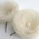 Ivory Hair Flower Clips - Wedding Hair Accessories - Ivory Flower Hair Piece - Hair Accessory
