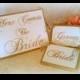 Wedding Signs Glittered FAIRYTALE Wedding PHOTO PROPS Gold Wedding  (Set of 3 Signs)