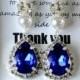 Cobalt,Navy blue,sapphire blue Wedding Jewelry Bridesmaid Gift Bridesmaid Jewelry Bridal Jewelry tear Earrings  necklace SET,bridesmaid gift