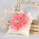 Rosy - 6x6" Wedding ring pillow - Wedding ring bearer - Rose ring pillow - Wild rose ring pillow