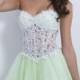 Fashion Cheap Light Green Sexy Bra-Shaped Jeweled Lace Short Prom Dress 2015 $243