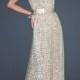 A-line Long DressLa Femme 17059 Light Gold Homecoming Dress