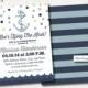 Bridal Shower Invitation : Tying The Knot - Bachelorette Party - Nautical Bridal Shower - Anchor - Digital - #2107 Navy & Yellow