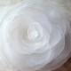 Wedding Hair Flower, White Organza, Flower Girl Hair Accessory, Bridal Accessory