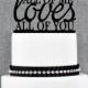 All of Me Loves All of You Wedding Cake Topper, Romantic Wedding Cake Decoration your Choice of Color, Modern Elegant Wedding Cake Toppers