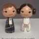 Han and Leia Star Wars Wedding Cake Toppers