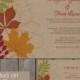 Fall Kraft Paper Invitation with Autumn Leaves