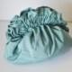 Turquoise clutch,silk clutch,small purse,aqua clutch,ruffle,shoulder bag,bridesmaid purse,bridal clutch,wedding,bridesmaid gift,evening bag