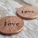 Set of 3 Penny For Her Shoe Wedding Day Pennies Charm for Bride Groom No Hole Any Year 1950 to 2015 Wedding Shower Gift