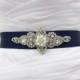 CHLOE II - Bridal Scroll Crystal Rhinestone Sash, Wedding Sashes, Rhinestones Bridal Belt, Pearl Belt, Bridal Party Belts