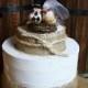 Rustic Birdie Couple-Rustic Wedding-Bird Wedding Cake Topper-Brown Birds-Love Birds