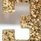Gold Sequined Table Number
