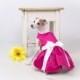 FUCHSIA SATIN - Dress for Small Pets, Custom Made to Size
