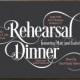 Scripted Details Rehearsal Dinner Invitation, typography