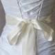 Double Face Ivory Satin Ribbon, 1.5 Inch Wde, Ribbon Sash, Bridal Sash, Wedding Belt, 4 Yards