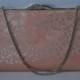 Pink and silver bridal handbag or clutch purse, silk brocade, vintage  1980 Japanese wedding purse