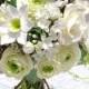 Clay Bouquet, Bridal bouquet, White and Green, Natural look bouquet, Down Payment ONLY