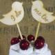 Wedding Cake Topper Sign Love Birds Engraved Wood Signs "I Do Me Too" Photo Props Mr and Mrs