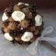 Rustic wedding bouquet pine cone country forest fall winter bridal flowers alternative bouquets
