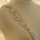 Rhinestone Applique Crystal Beaded Bridal Applique for Bridal Sash Wedding Belt