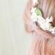 Wedding comb, floral hair comb, ivory flower hair piece, bridal headpiece, hair accessory