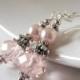Blush Pink Bridal Jewelry, Pink Bridesmaid Earrings, Crystal and Pearl Beaded Dangles, Ballet Pink Wedding Jewelry Sets, Garden Weddings