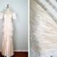 VTG Claire's Collection Wedding Gown // Beaded Sequin Embellished Vintage Pageant Gown // Ruche White & Ivory Dress Size 6