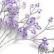 6 Stems Seed Bead Wired Trees for Tiaras, Millimnery & Crafts - Purple