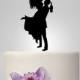 groom and bride wedding cake topper silhouette, drunk bride wedding cake topper, acrylic wedding cake topper,  funny cake topper