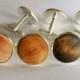 REAL WOOD CUFFLINKS // Domed // Rustic Wedding // Country Wedding // Groomsmen Gift // Carpenter Gift // Choice of Color // Cuff Links