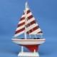 Red Striped Pacific Sailer 9" Sailboat Wedding Cake Topper / Sail Boat Cake Toppers / Nautical Cake Toppers / Nautical Wedding Decor