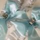 Wedding garter set Bling and Bow   wedding A  Peterene original design  Swarovski crystals