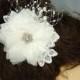 Ivory Organza Lace Bridal Hair Accessory