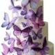 Wedding Cake Topper - Edible Butterfly Winter WEDDING DECORATIONS - 30 Purple Edible Butterflies for Cakes and Cupcakes