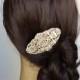 Gold hair comb, 18k,gold bridal comb, gold comb,Art Deco Comb, Great Gatsby headpiece, LARGE, Bridal wedding hair comb hair accessories GOLD