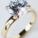 cz ring, cz wedding ring, cz engagement ring, cubic zirconia engagement ring, round cut, anniversary ring size 5 6 7 8 9 10 - MC108118G1AZ