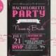 Bachelorette Invitation - Chalkboard Themed Bachelorette Party Invitation Template to Complete at Home DIY