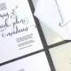 Black, White and Silver PRINTABLE Wedding Invitation -- Modern Calligraphy